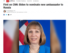 拜登将提名新驻俄大使 正式提名取决于俄方是否同意