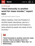 美专家：“群体免疫“是屠杀的代名词